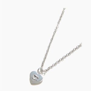 Coach delicate Silver Heart Charm Necklace brand new with tag